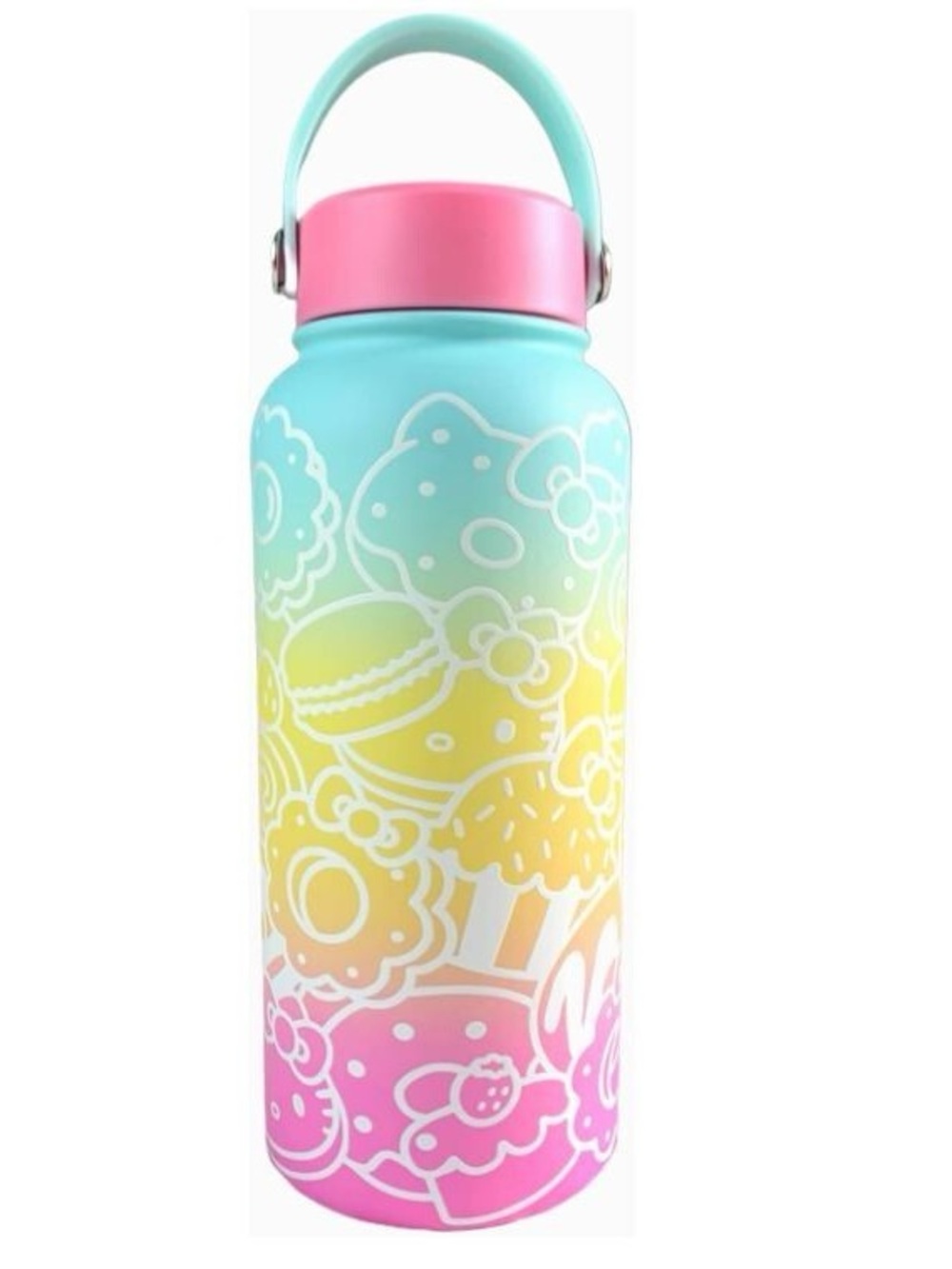 Sanrio Gradient Hello Kitty Drink Bottle - Pink, Blue, Yellow